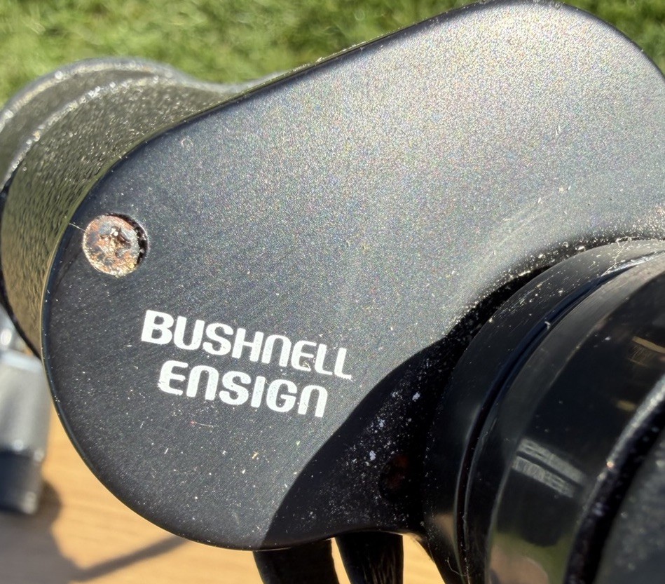 2 Binoculars Bushnell 7×35 Ensign Wide Angle & Bushnell 10×50 Insta-Focus W/Case