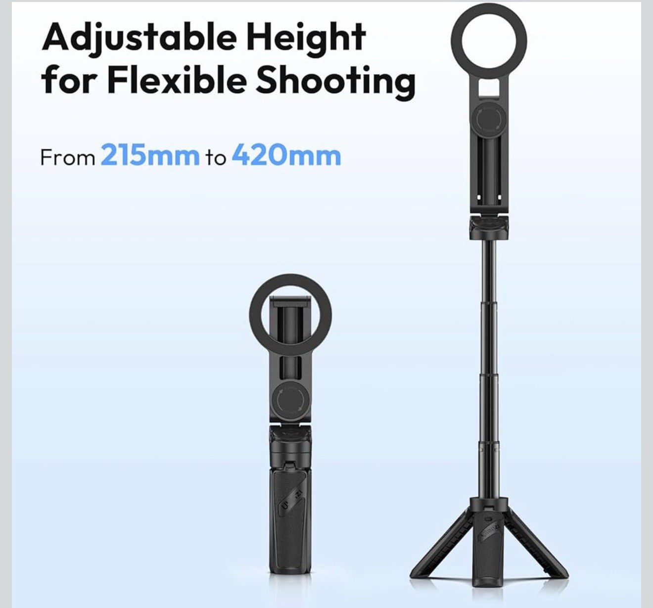 Ulanzi JJ03 3-in-1 Magnetic Tripod Selfie Stick with Remote Control for iPhone