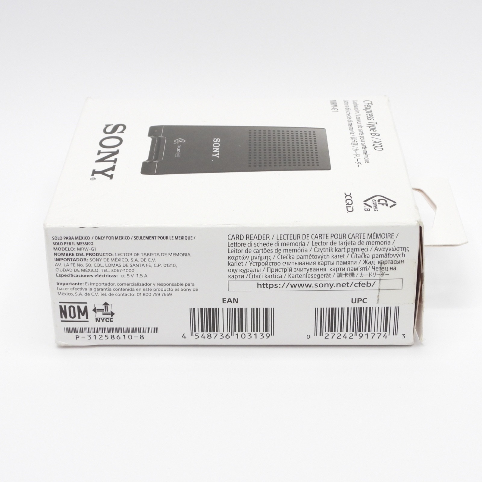 Sony CFexpress Type B XQD Memory Card Reader USB 3.1 (MRW-G1)