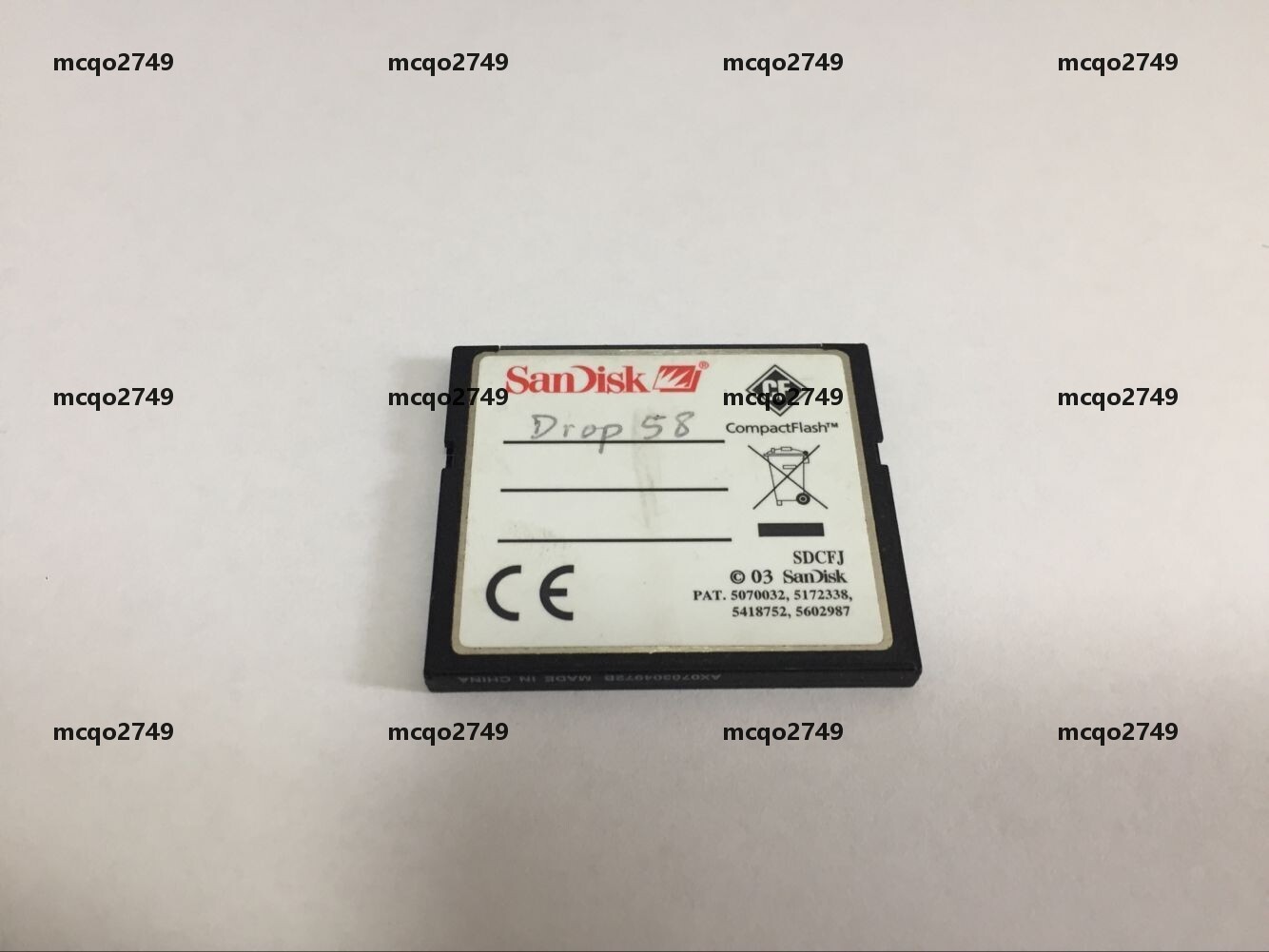 512MB SanDisk CompactFlash CF Memory Card 512MB SDCFJ/SDCFB