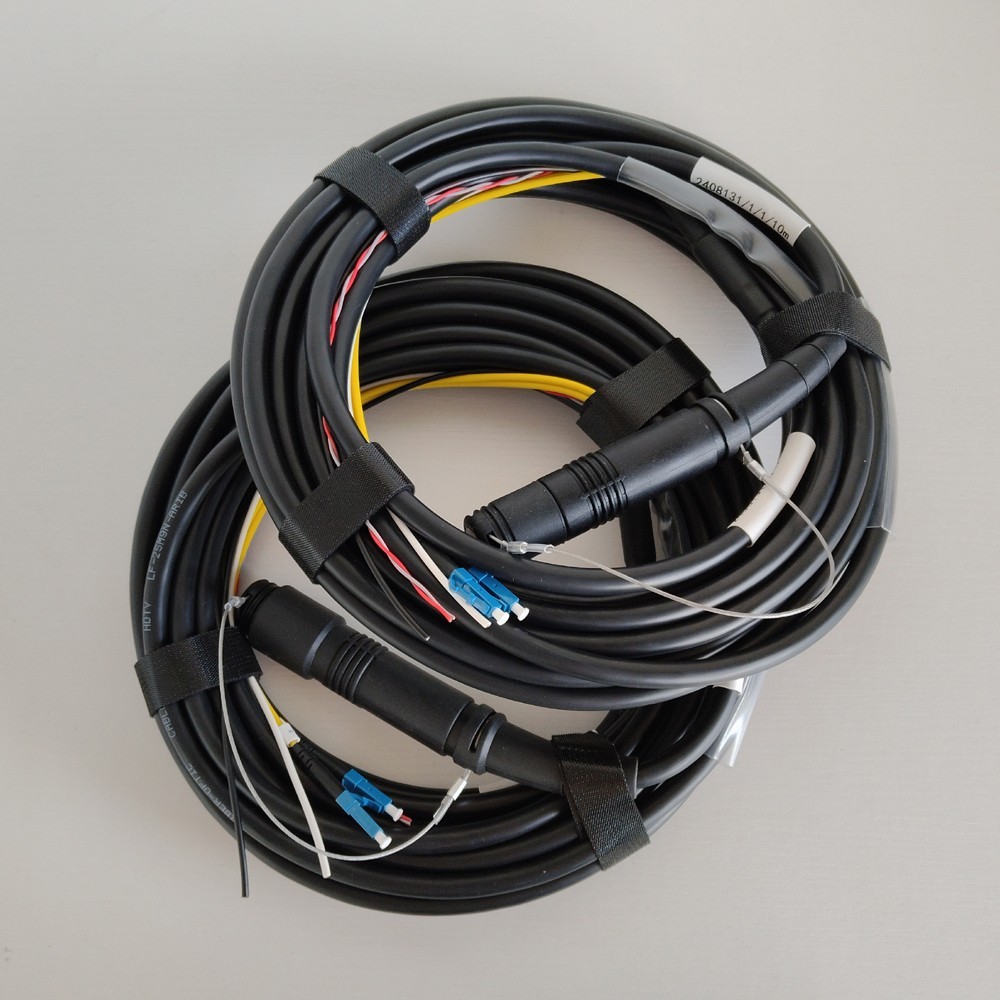 10 Meters (32FT) SMPTE Cable FUW &PUW Breakout to 2 x Fibers + 4 x Lines LEMO’s
