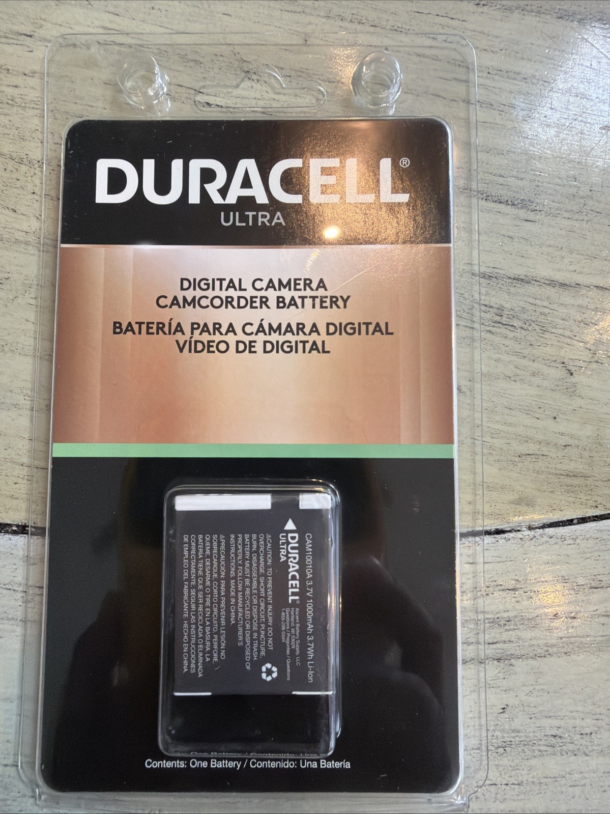 Duracell Ultra Rechargeable Digital Camera Camcorder Battery CAM10010A 3.7V