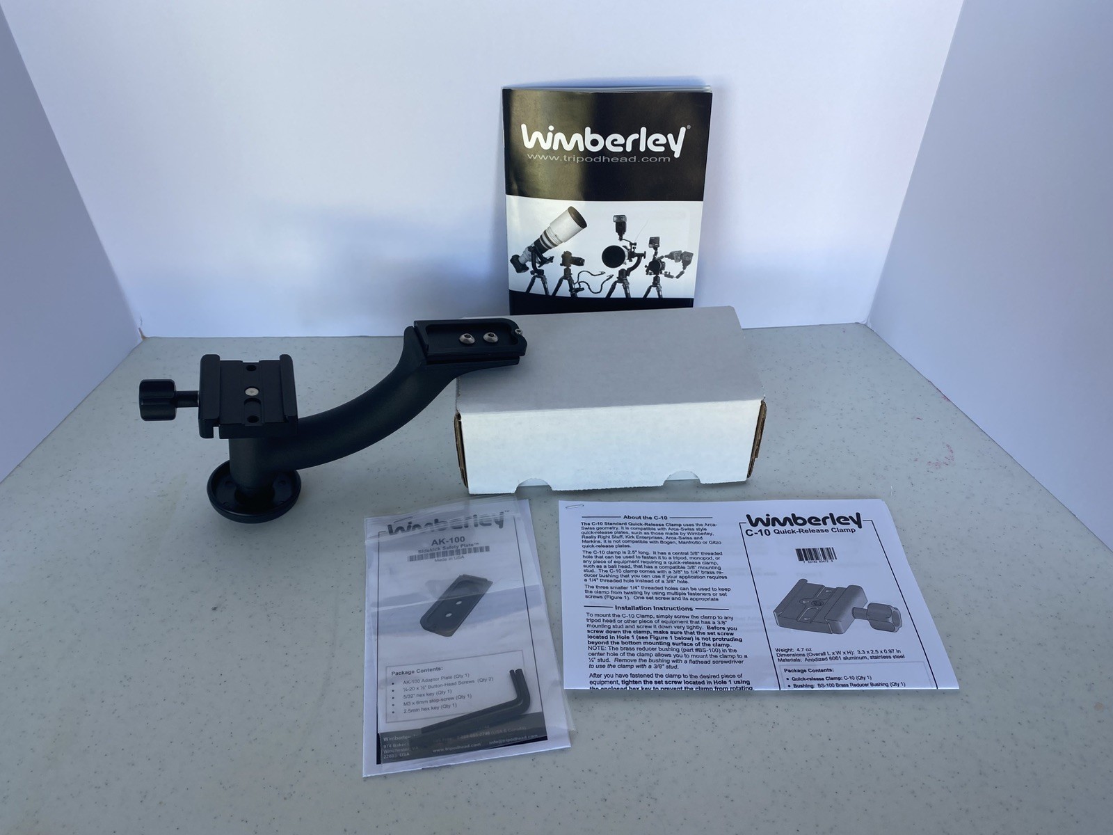Wimberley SK-100 Sidekick + C-10 Quick Release Clamp + Safety Plate