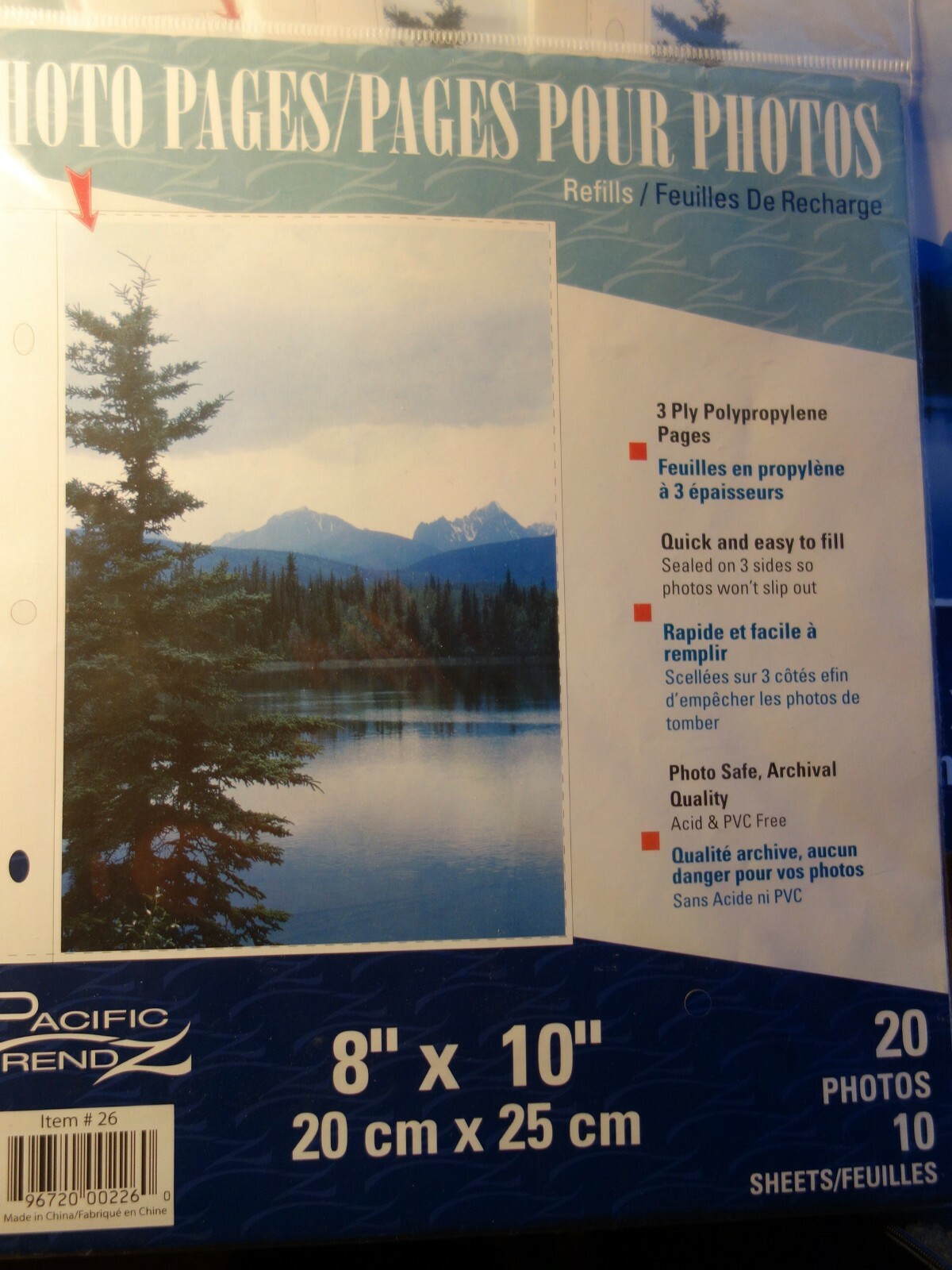 8×10 Photo Pages, 13 Brand New SEALED Packages 10 Pages – 20 Photos in each Pack