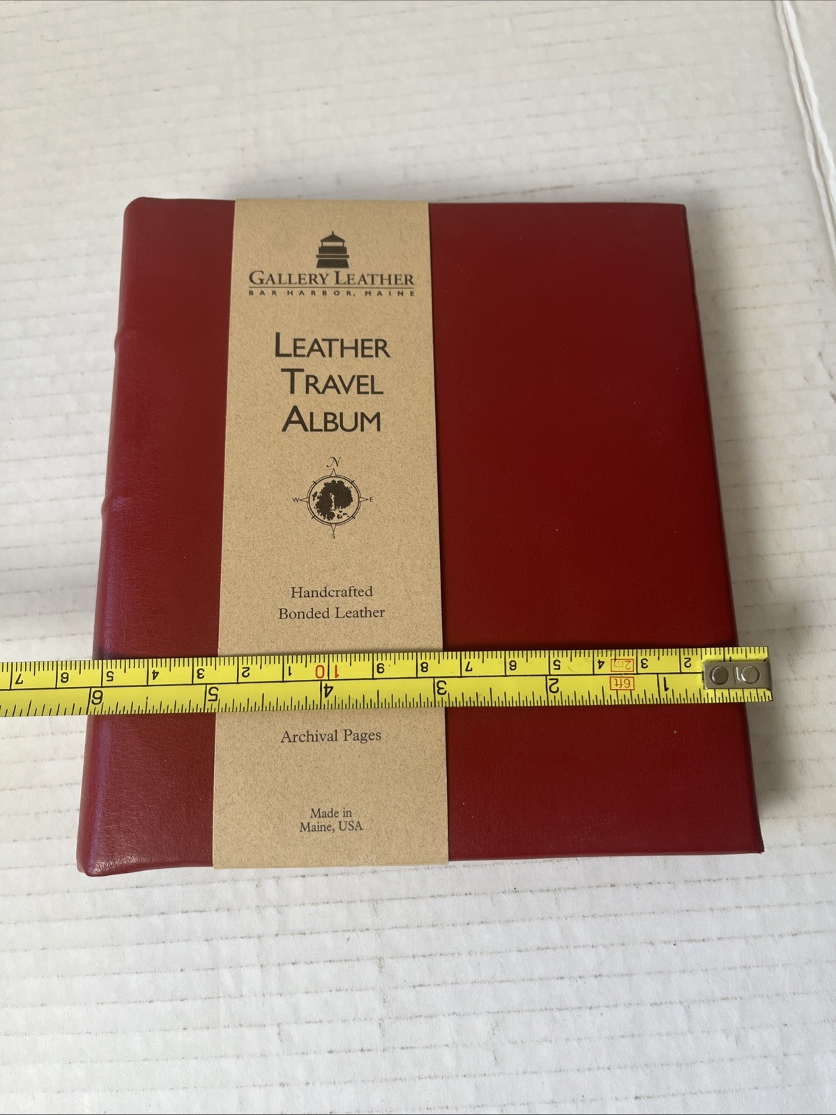Gallery Leather Travel Photo Album 4×6 3×5 Archival Red Made in USA 50 Photos
