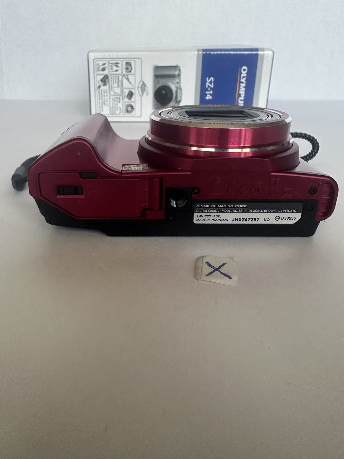 Olympus SZ-14 14MP Digital Camera 24x Zoom Red With Battery Charger Sd Tested