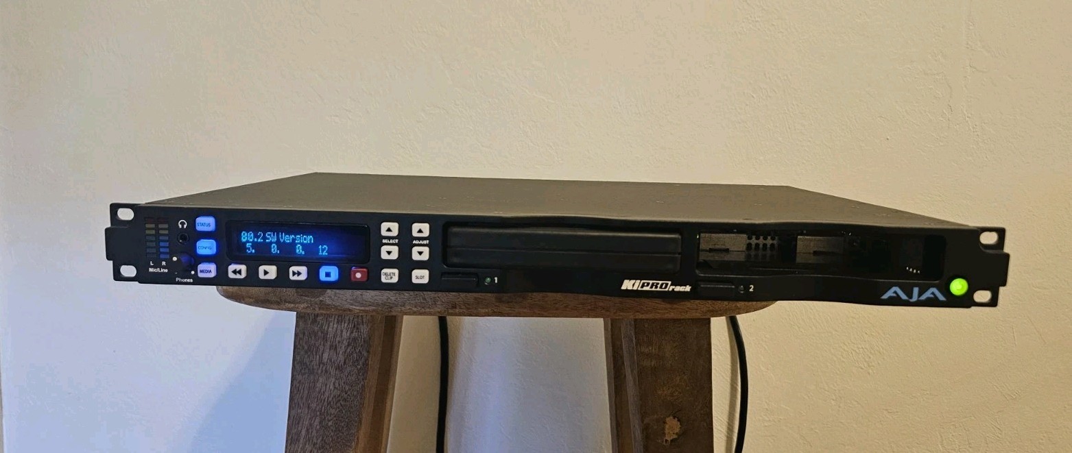 AJA Ki Pro Rack w/ KSTOR1TB-USB 1TB KiStor Drive – SDI Tested – Records & Plays