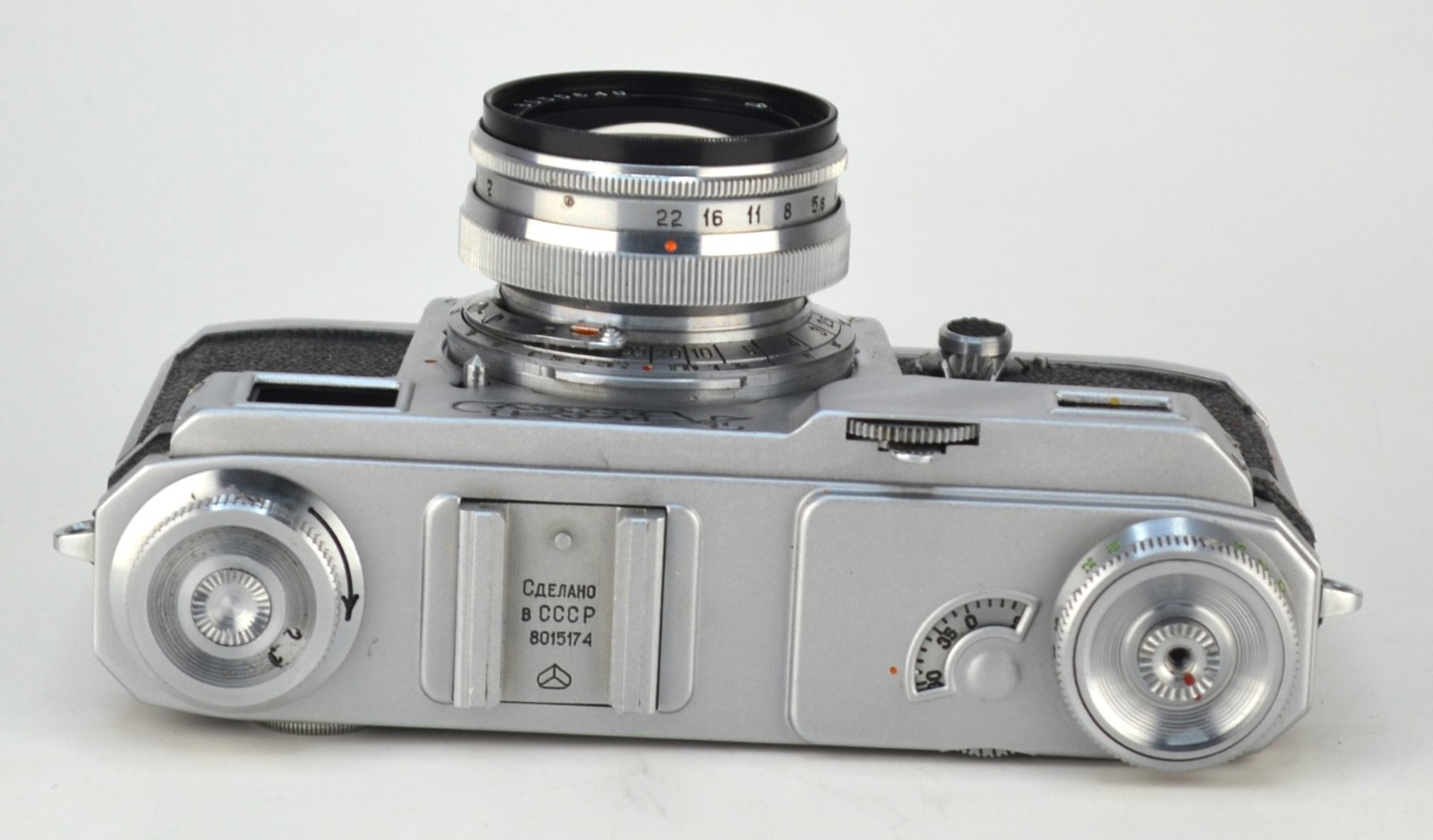 CLEANED! 1980 LAST ISSUE USSR “KIEV-4A” FILM CAMERA + JUPITER-8M LENS (8)
