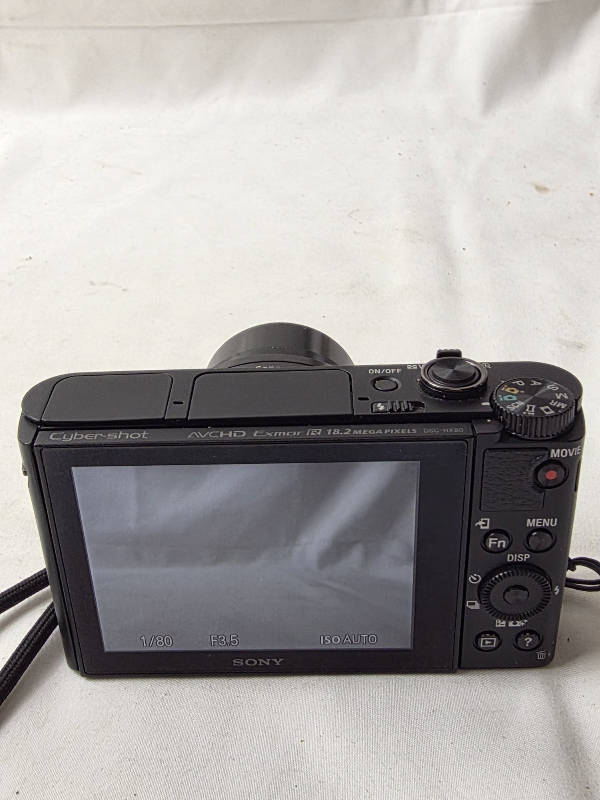 Sony Cyber-shot DSC-HX80 18.2 MP Digital Camera – Black – No Charger – Tested