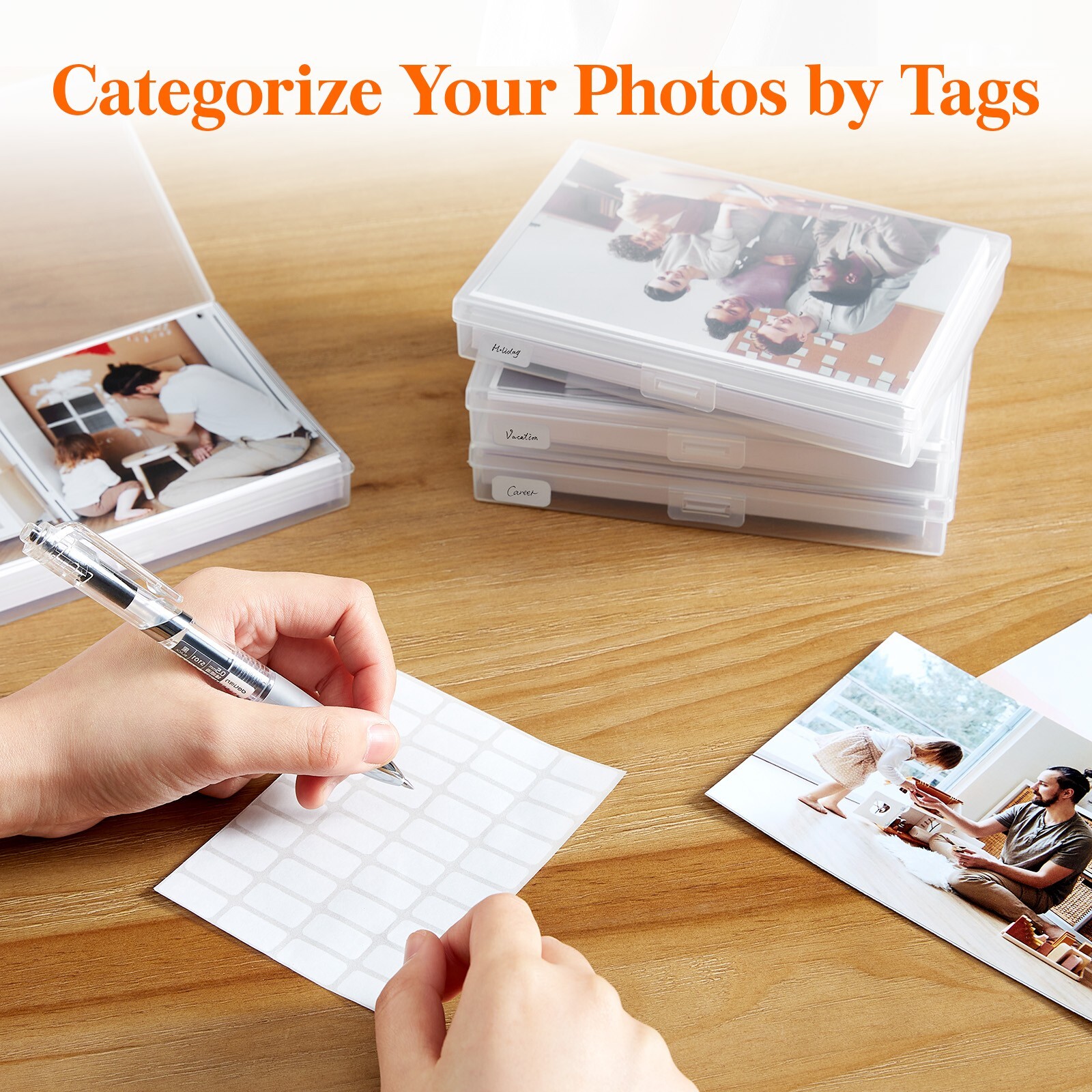 Lifewit Photo Storage Box 4×6 Photo Case, 14 Inner Photo Keeper