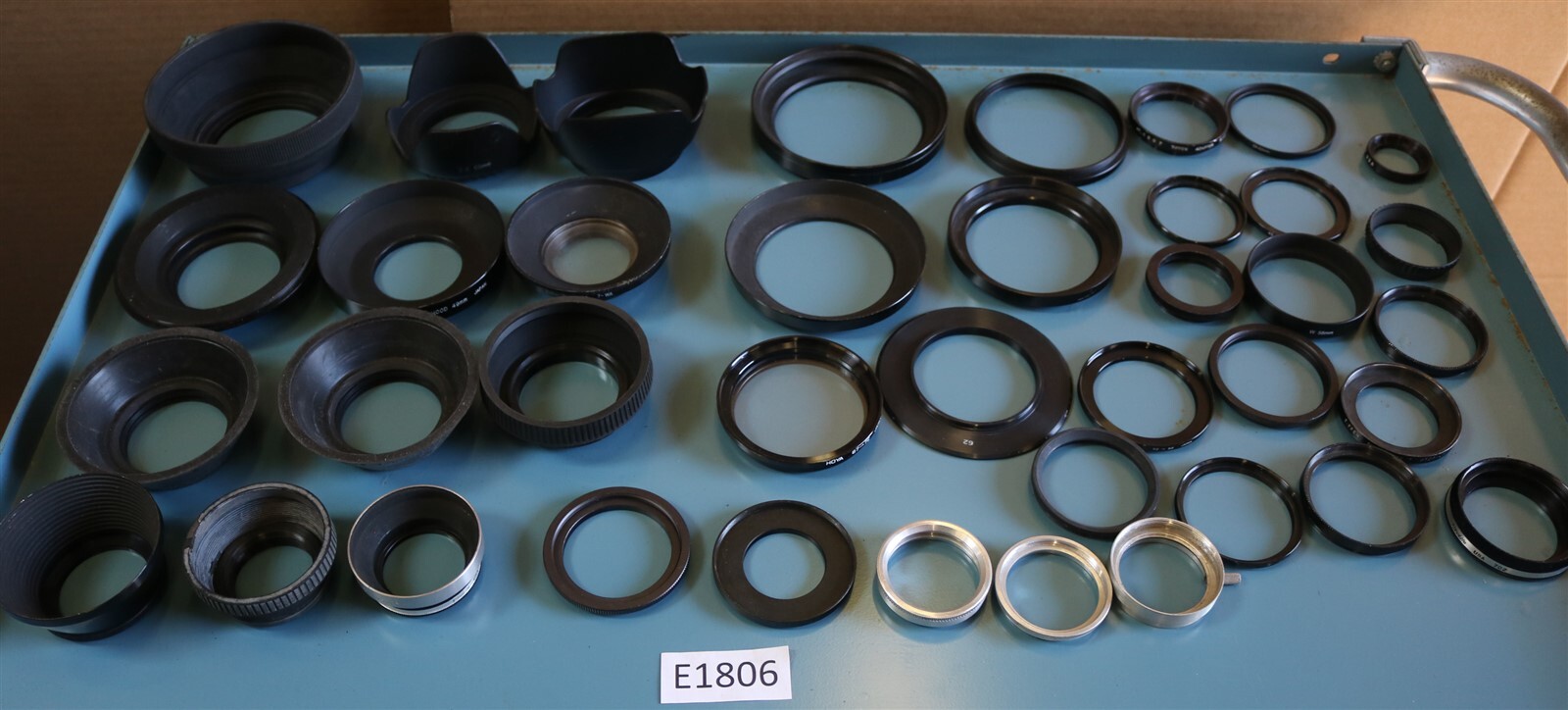 Tiffen & Others Assorted Adapter Rings, Hoods & More 33mm to 72mm – – – E1806