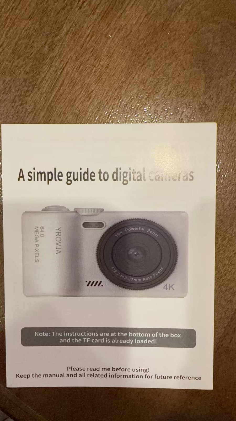 4K WiFi Digital Video Loop Recording Camera 64MP Auto-focus Photography Vlogging