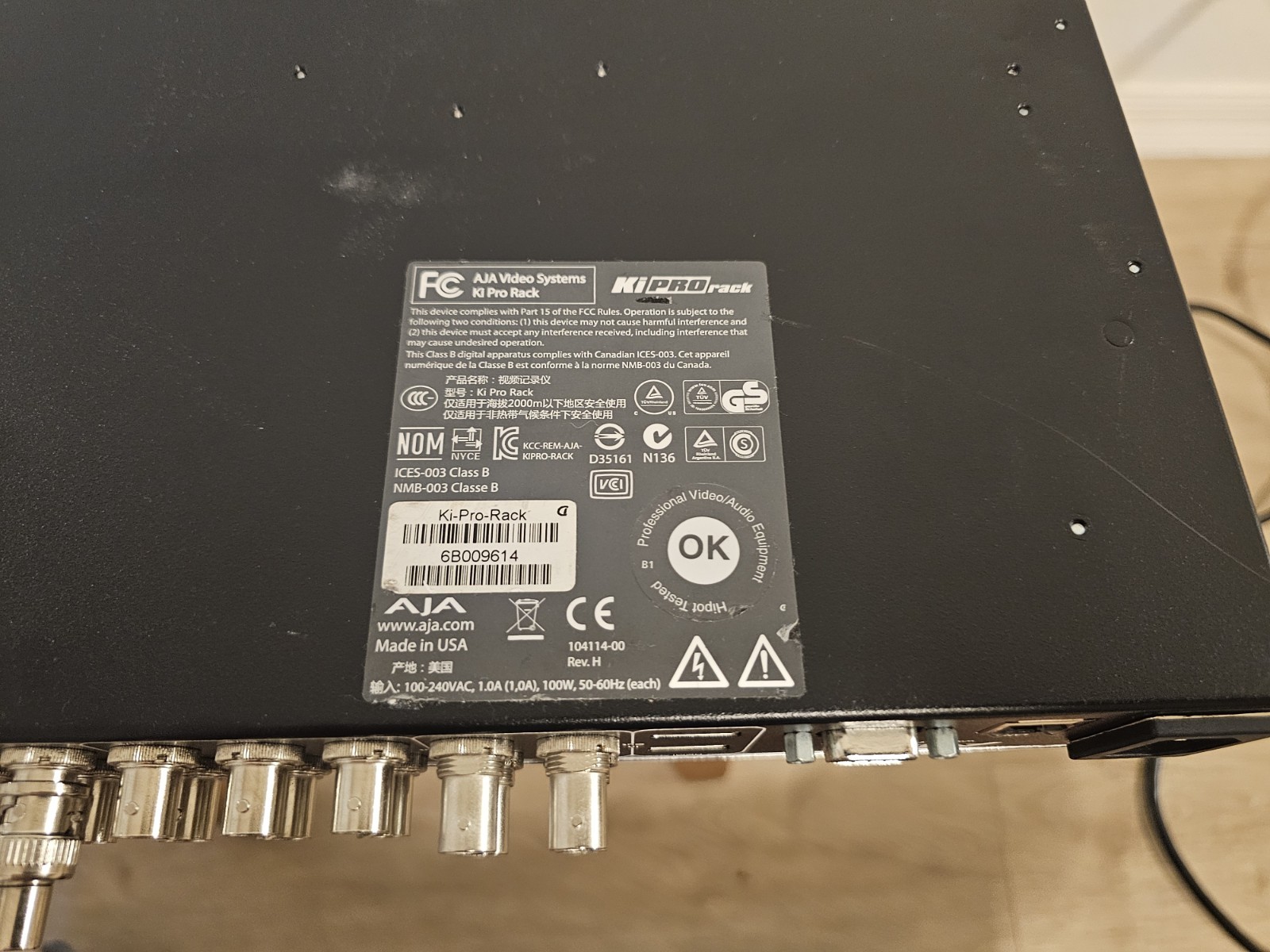 AJA Ki Pro Rack w/ KSTOR1TB-USB 1TB KiStor Drive – SDI Tested – Records & Plays