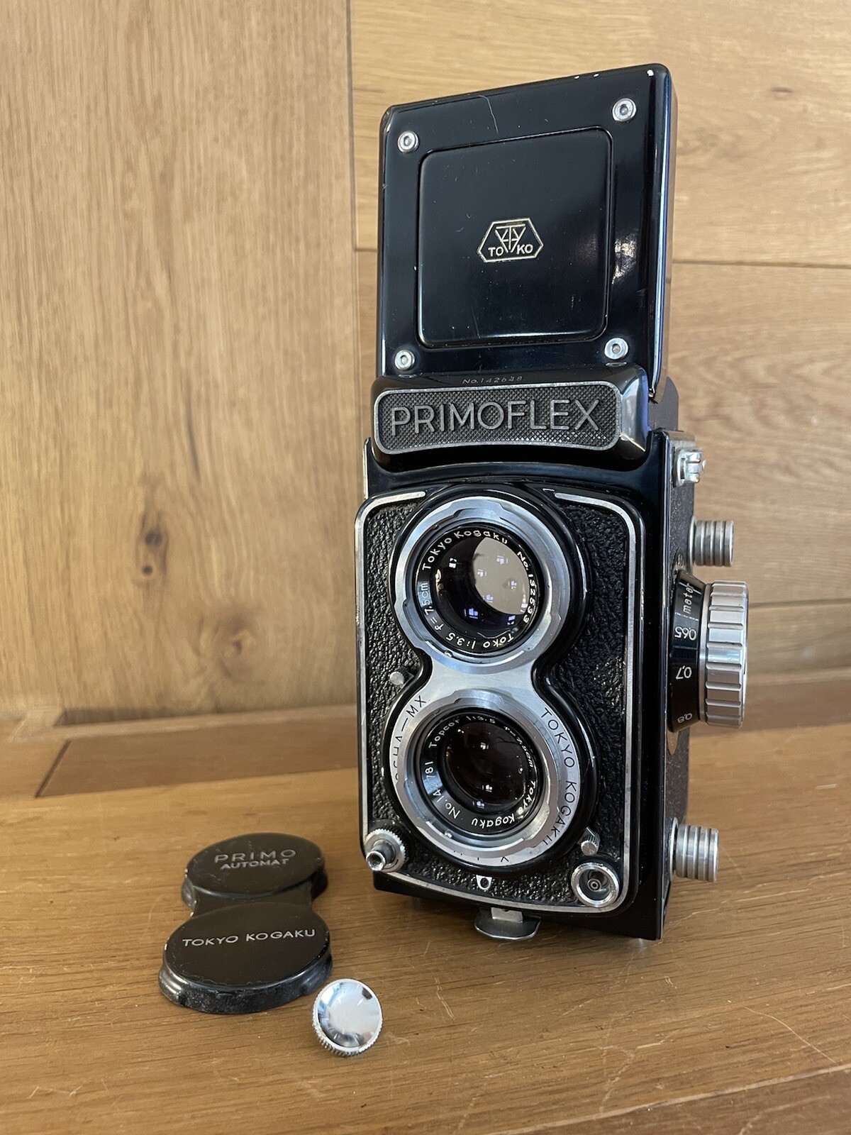 *Super Rare : Near Mint* Tokyo Kogaku Primoflex Automat TLR Camera Topcor 75mm