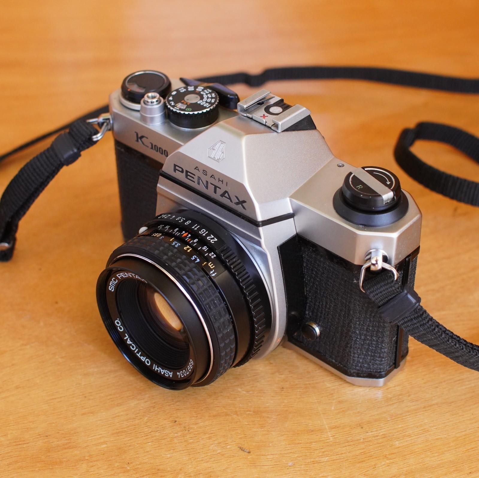 Pentax K1000 35mm Film Camera w/Fast 50mm F2.0 Lens Working VGood Condition #11