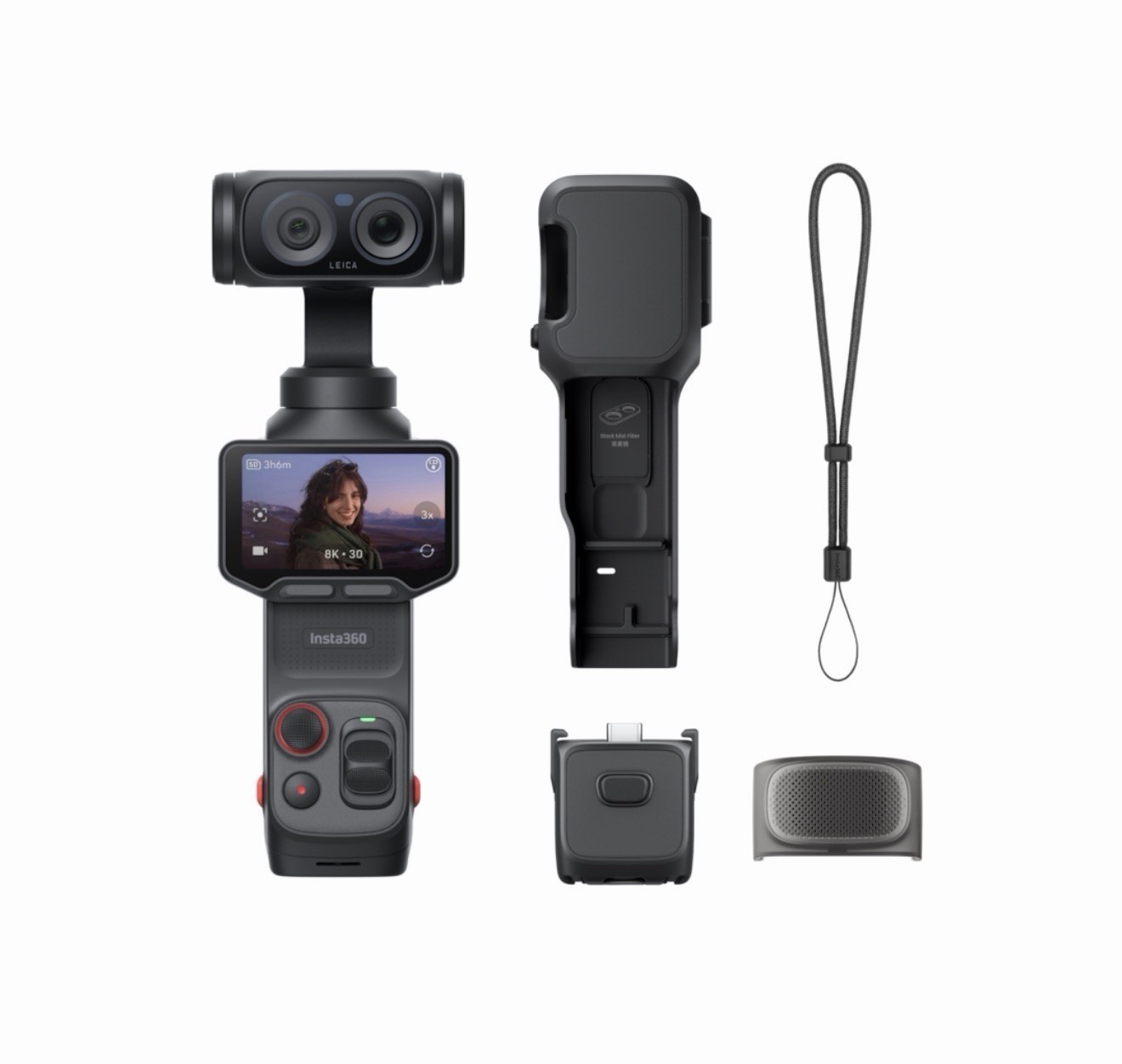 Insta360 Luna Ultra 8K Gimbal Camera – Cosmic Black, Standard Bundle (New No Box