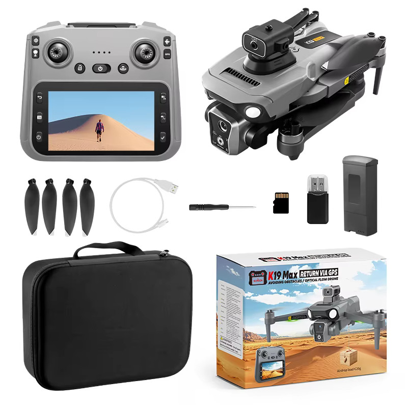 K19 Max GPS Drone with 4.5-inch Screen Controller with SD card, Unmanned Aerial