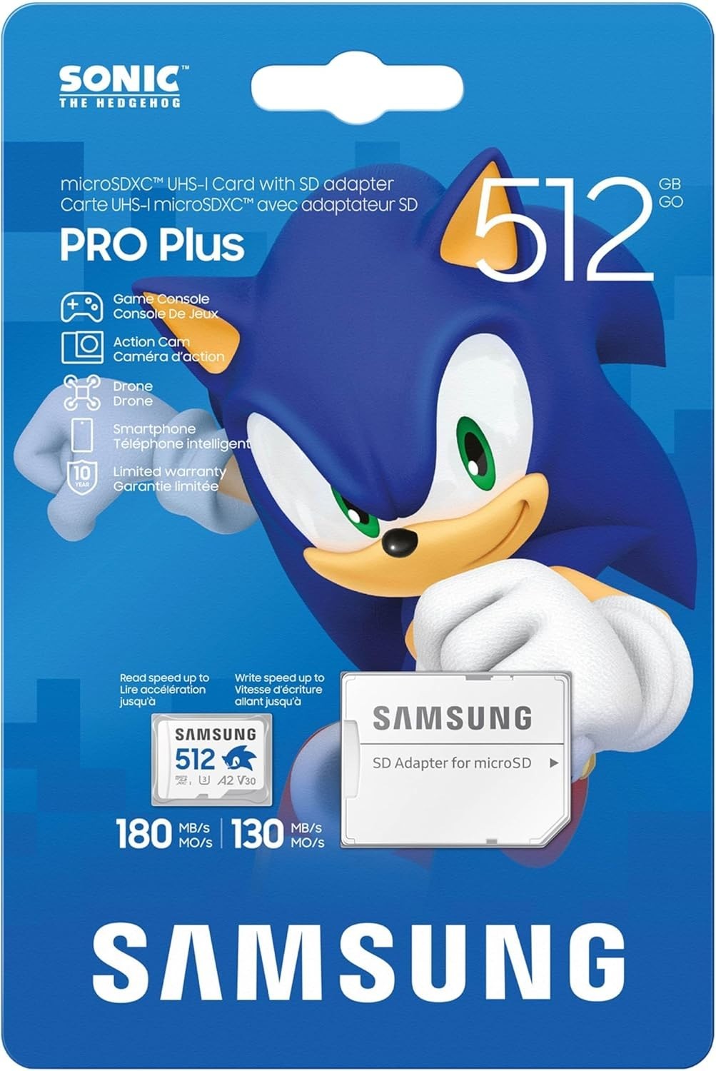 Samsung PRO Plus Sonic 512GB microSDXC + Adapter for Steam Deck, MB-MD512SA/LC1
