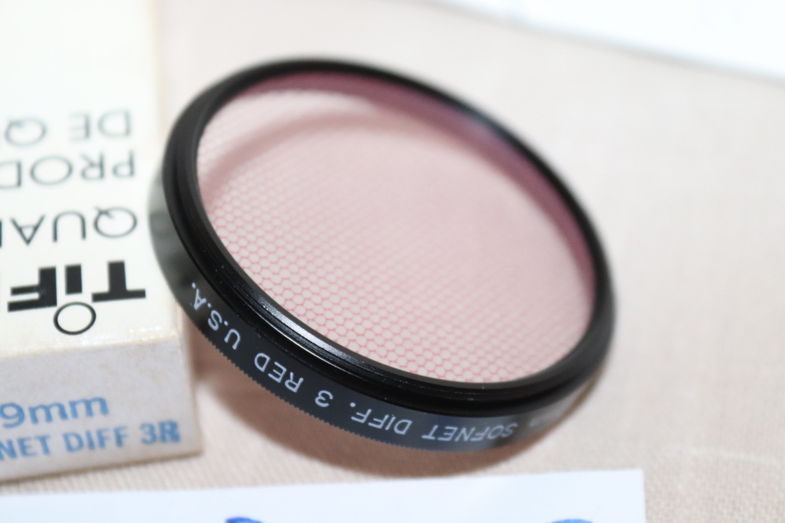 NEW Vtg TIFFEN 49mm SOFTNET RED 3 FILTER, USA 49mm Softnet R3 Red Warm Diffusion