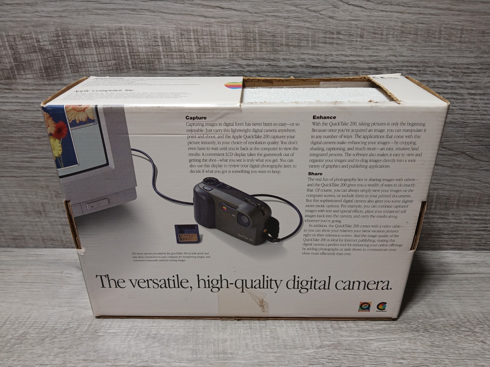 (MINT) Apple QuickTake 200 Point & Shoot Digital Camera Gray LCD