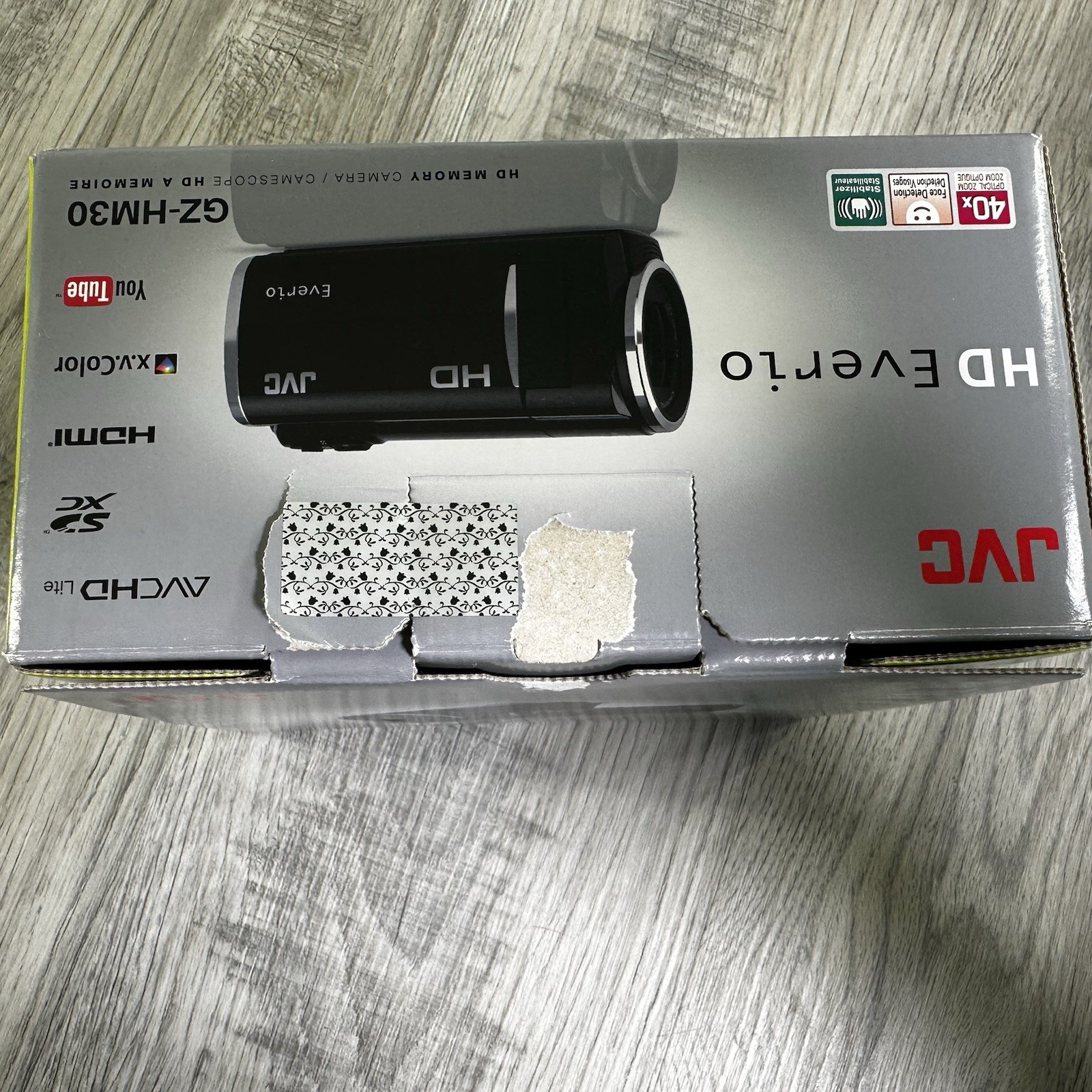 JVC Everio GZ-HM30 HD Camcorder – Video Camera 40x Zoom HDMI New Open Box