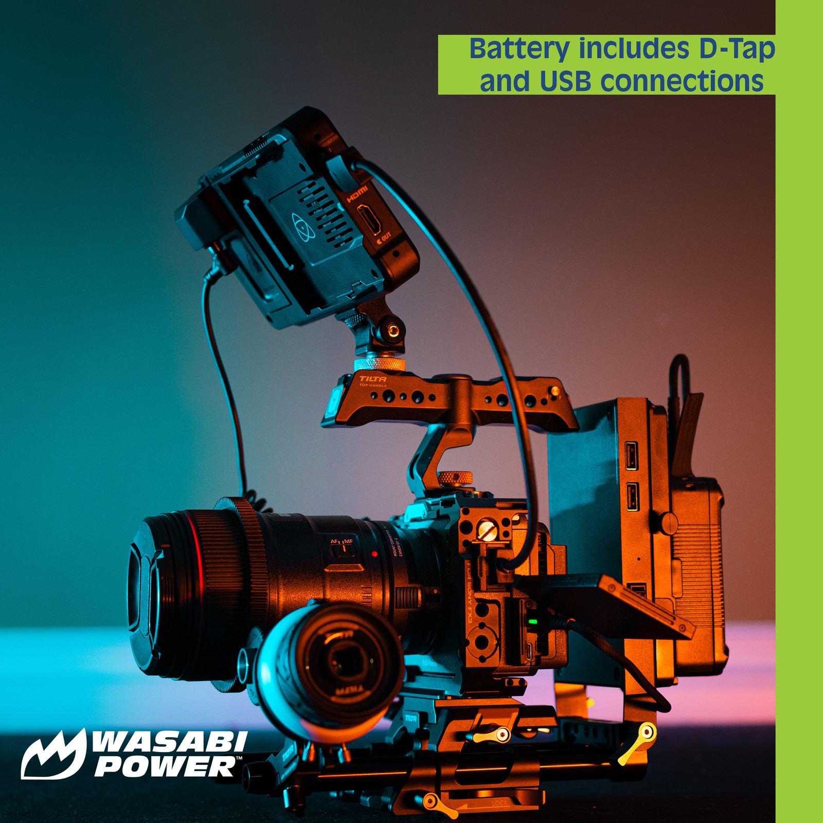 Wasabi Power V-Mount Battery (14.4V, 6600mAh, 95Wh)