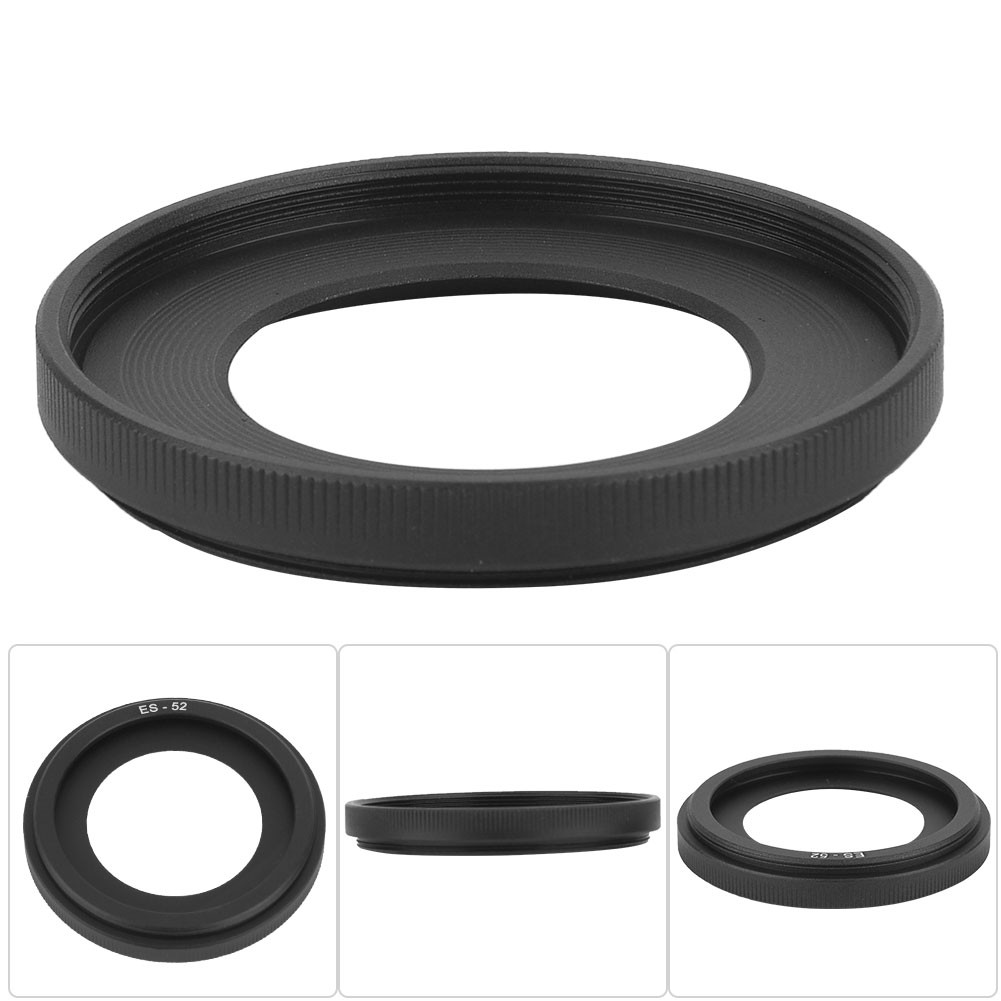 ES-52 Aluminium Alloy Mount Lens Hood Replacement For EF S 24mm F 2.8