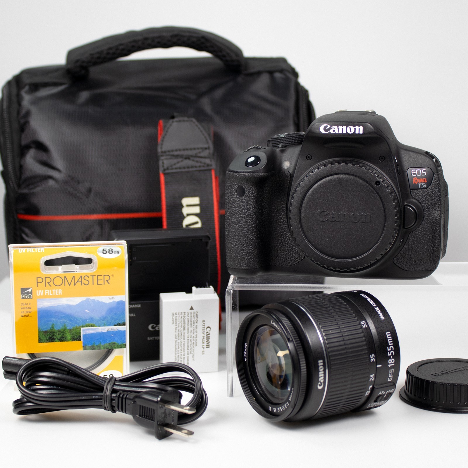 Canon EOS Rebel T5i Digital SLR Camera W/18-55mm Lens Premium Kit-**EXCELLENT!**