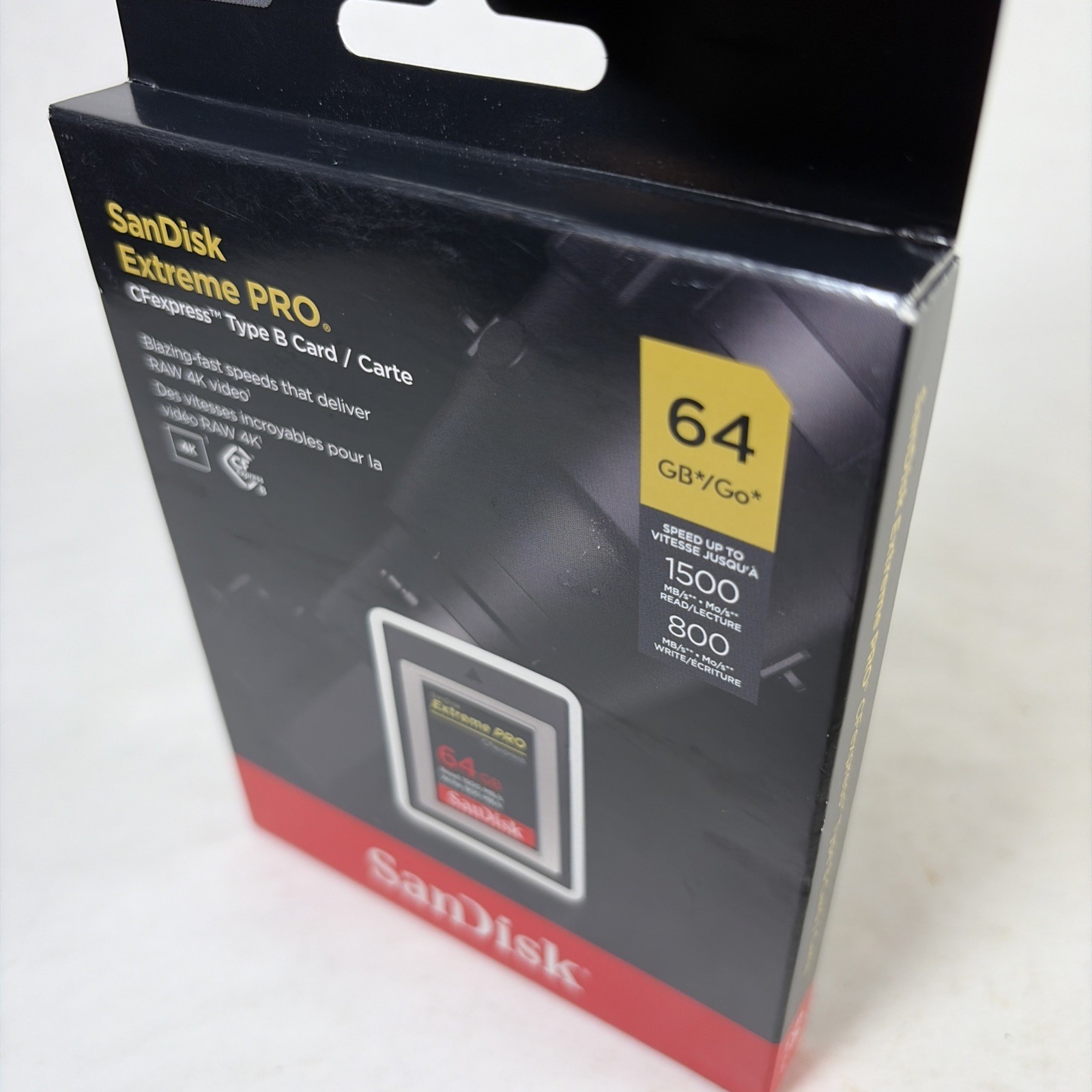 SanDisk 64GB Extreme PRO CFexpress Memory Card Type B SDCFE-064G-GN4NN 4k Raw