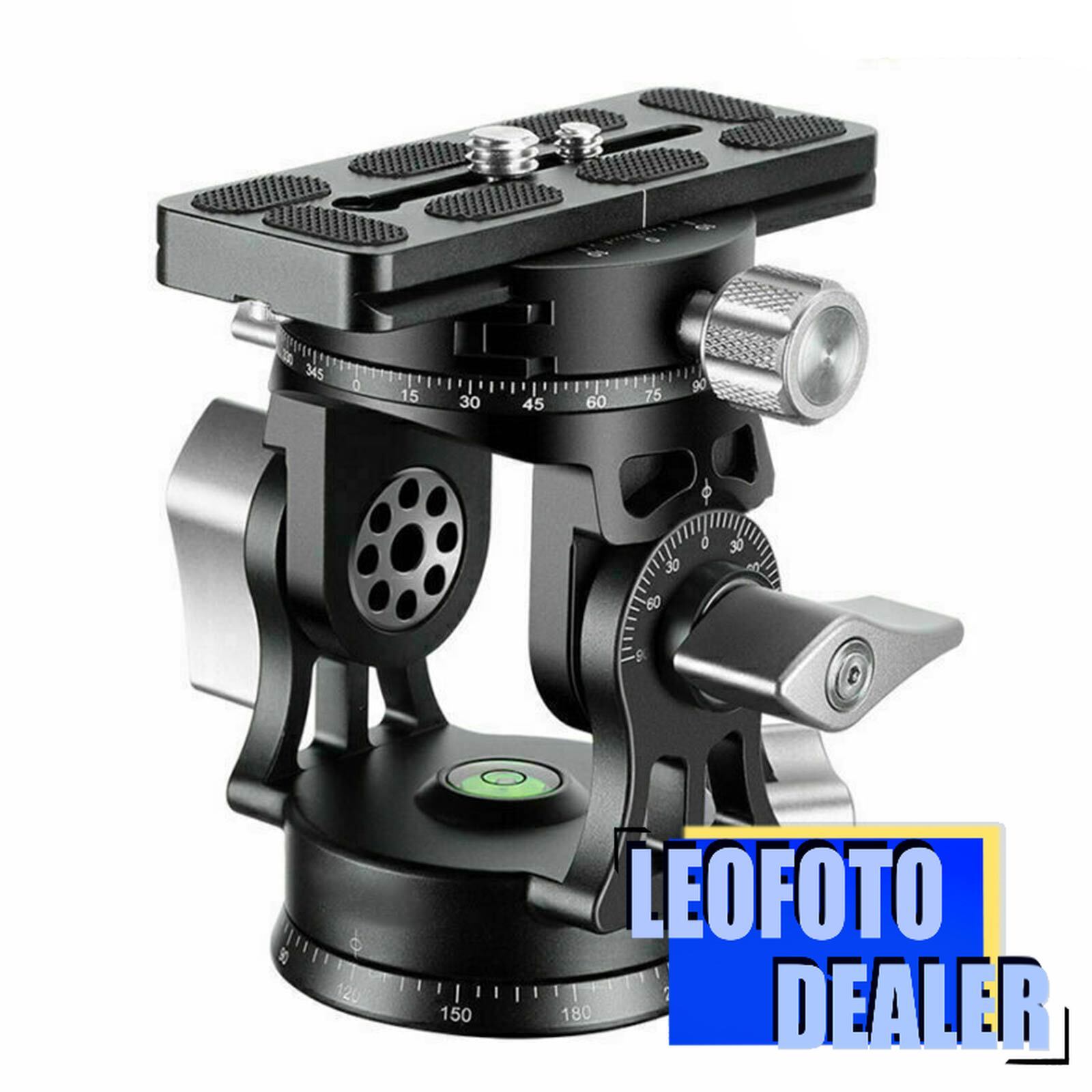 LEOFOTO VH-30R Two-Way Panoramic Tele Lens Head w Handle Arca/RRS Compatible