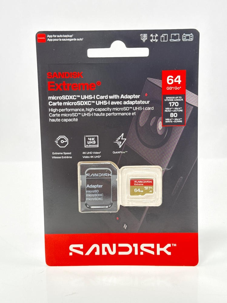 SanDisk Extreme 64GB microSDXC UHS-I Memory Card 170MB/s SDSQXH9-064G