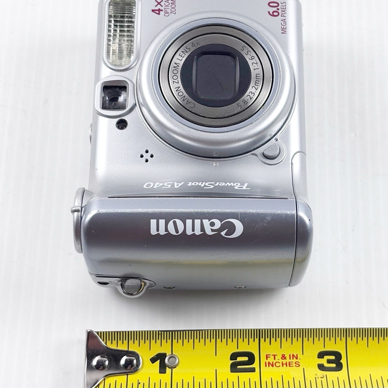 Canon PowerShot A540 Compact Digital Camera 6MP 4x Zoom Battery Tested ~ No Cord