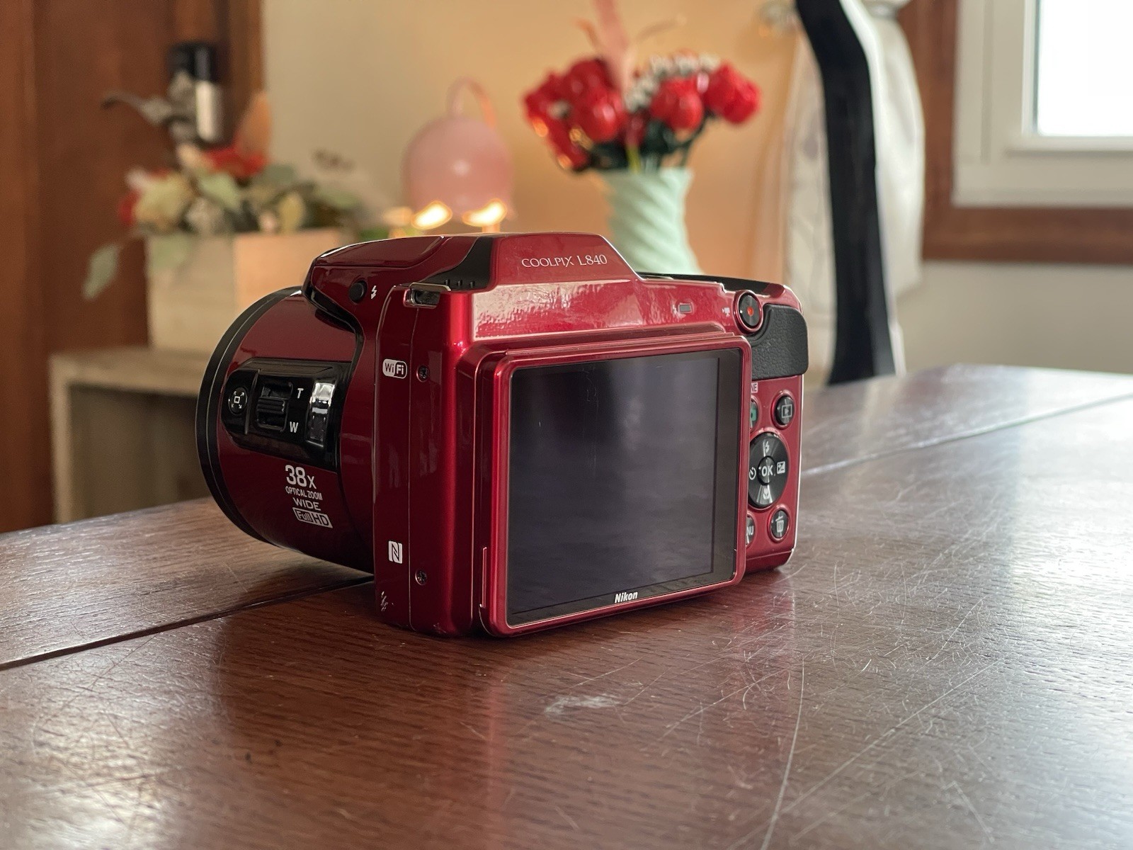 Nikon Coolpix L840 Red Digital Camera 16MP 38x Zoom Full-HD WiFi Tested with SDC