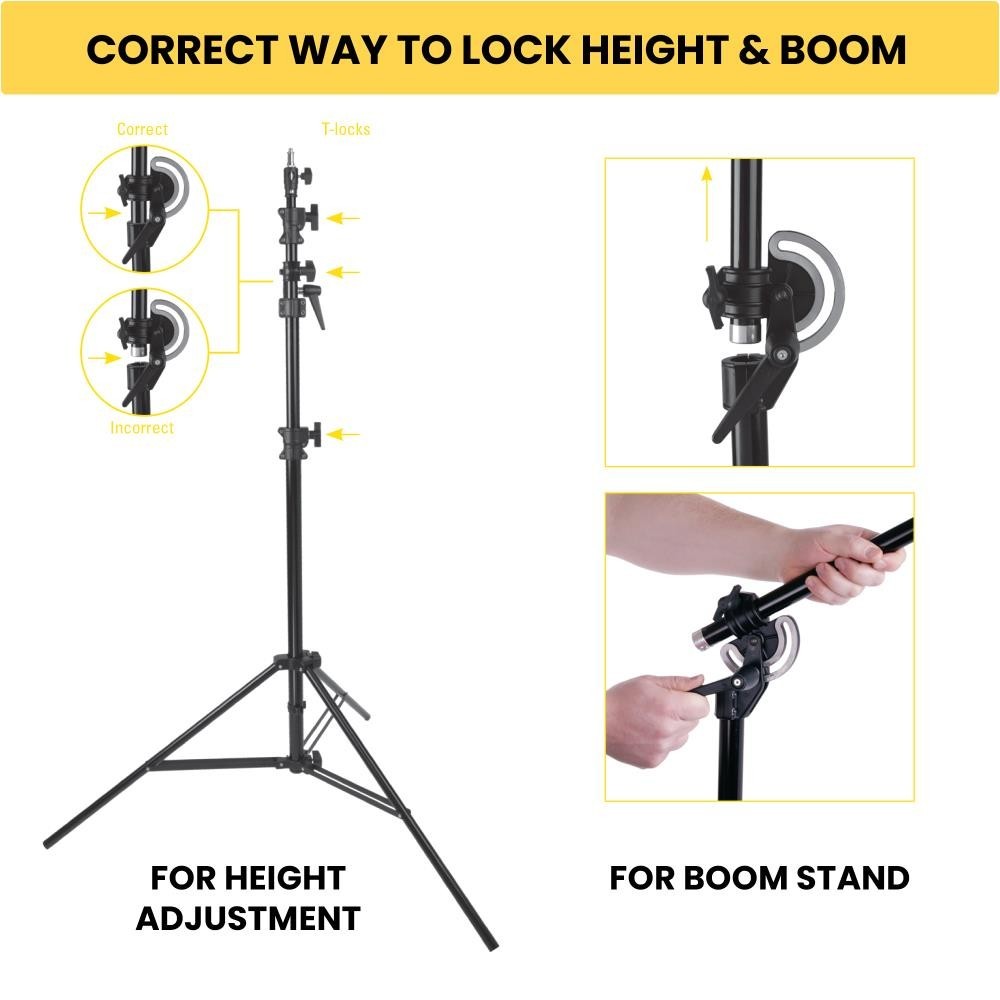 Impact Combo Boom 12.9′ Light Stand w/ 7′ Boom Arm & Sandbag 20lb Capacity