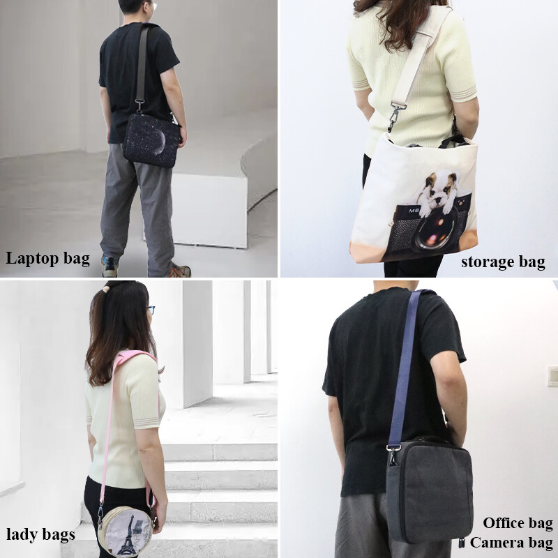 Shoulder Strap Adjustable Wide Soft Padded w Metal Hook for Laptop Travel Bag