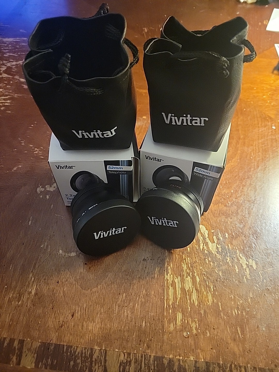 52MM F Wide Angle + Macro Lens And 52MM Telephoto Vivitar