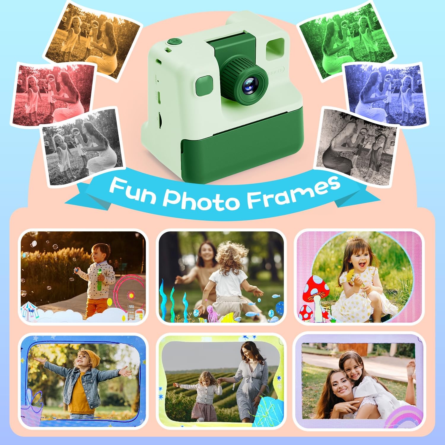 Instant Print, Christmas Birthday Gifts for Girl Boys 3-12 Years Old, FHD Sel…