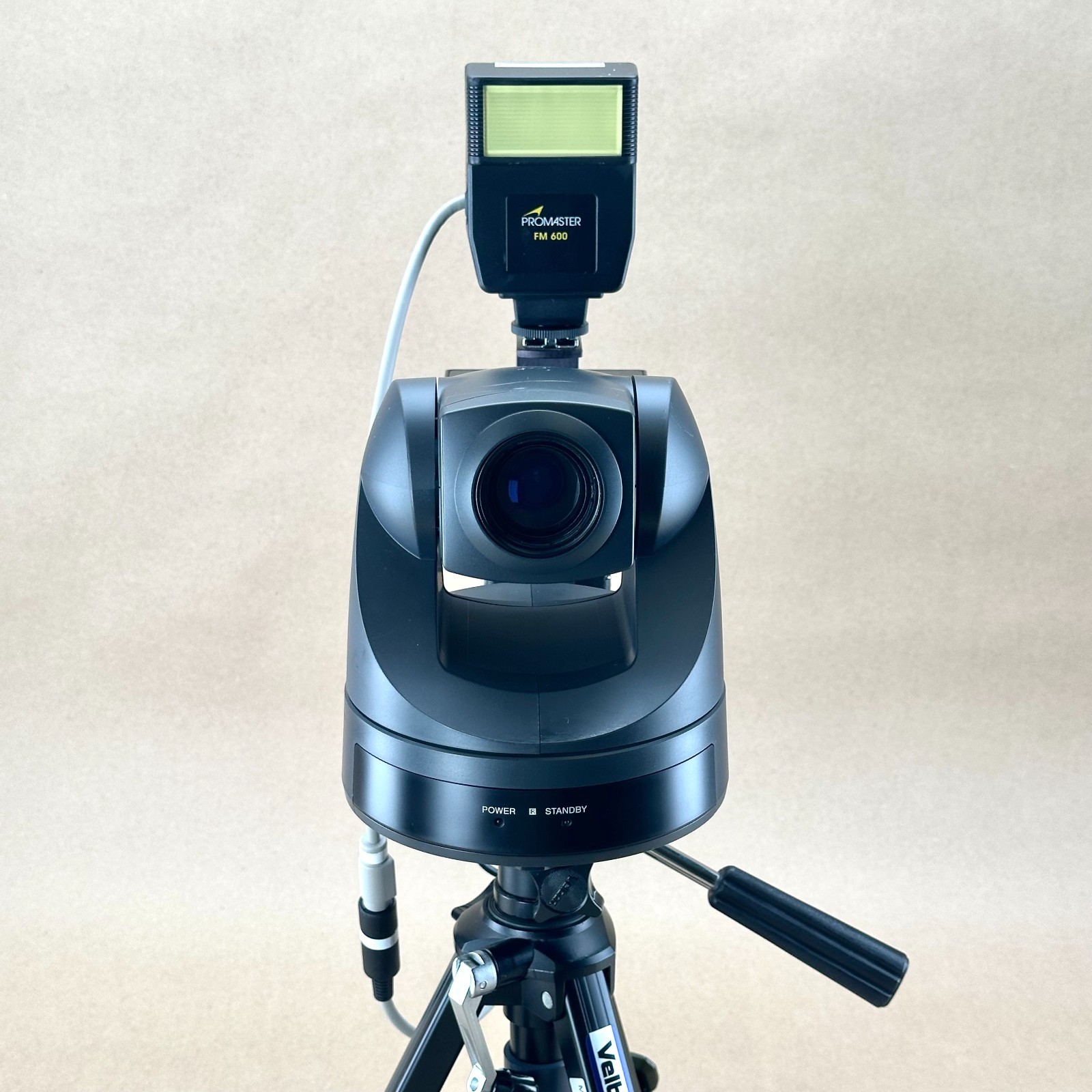 VAL Cam 8500-630 PTZ Camera System Bundle Flash Velbon Mini-F Tripod Used