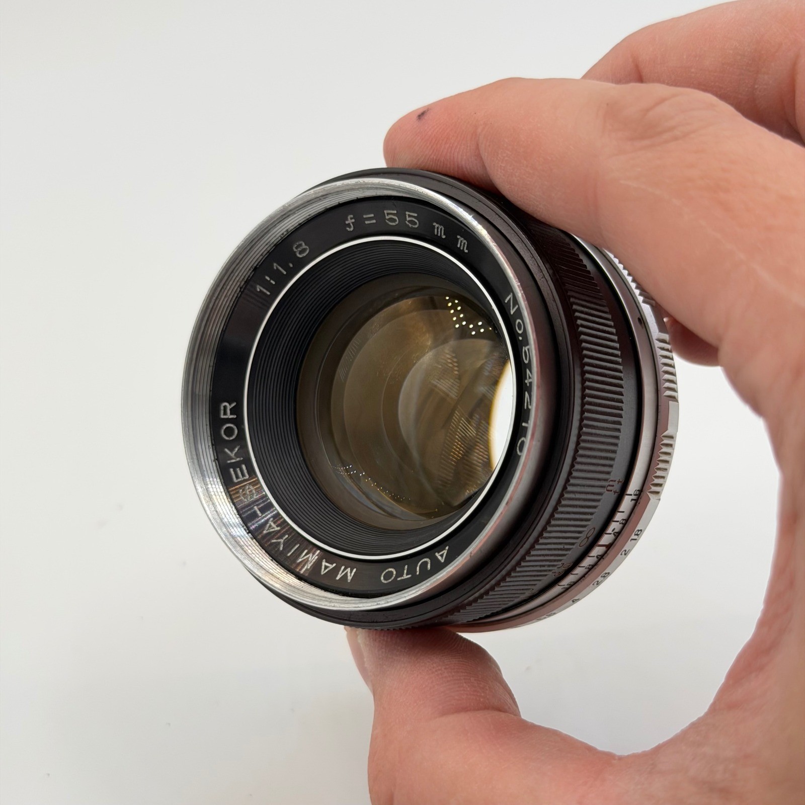 Mamiya-Sekor 55mm f1.8 Auto Lens M42 Screw Mount Vintage Prime Japan No. 54210