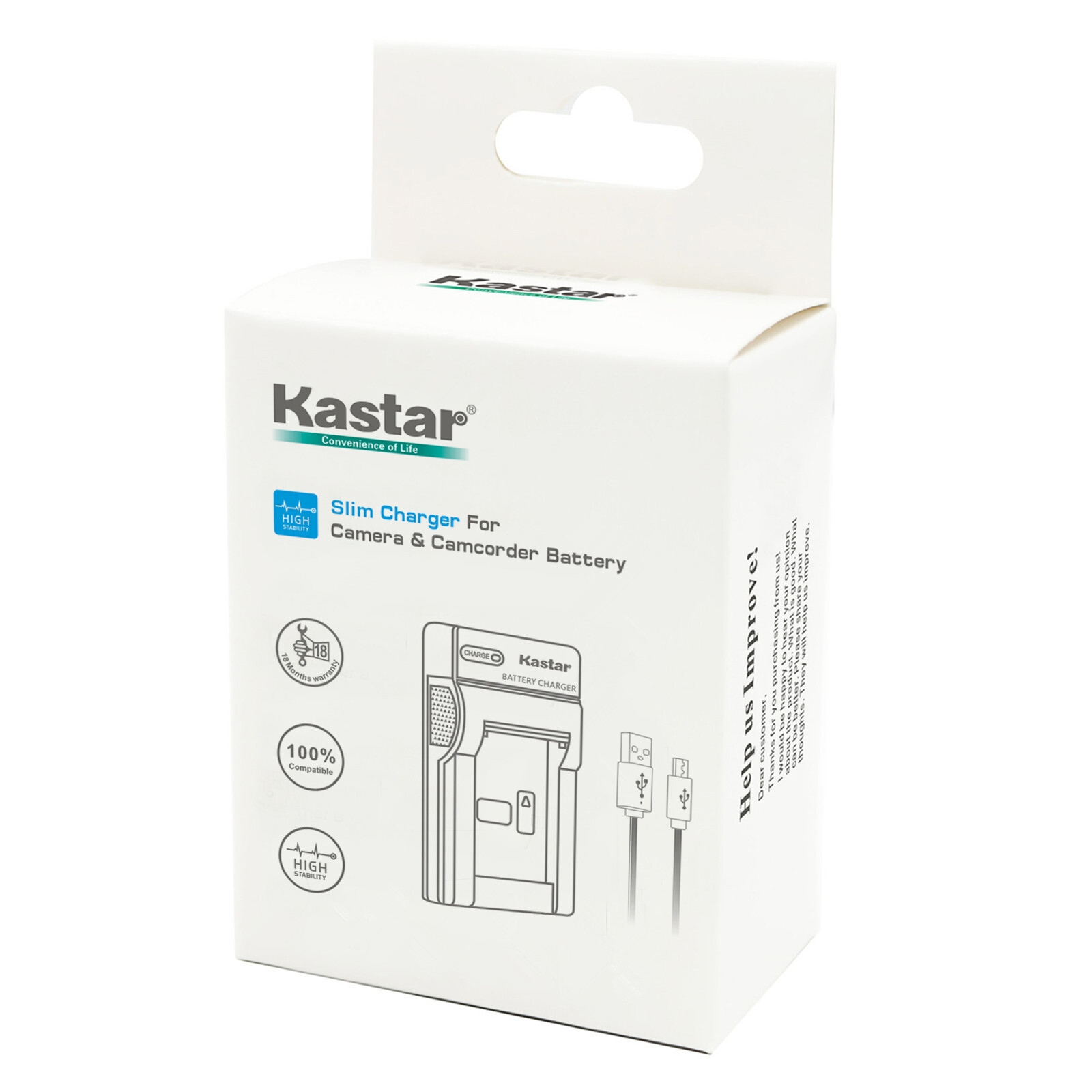 Kastar Slim USB Battery Charger for Nikon EN-EL25 & Nikon Z FC Mirrorless Camera