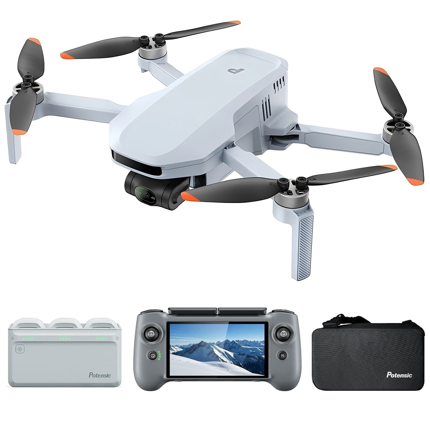 Potensic Atom 2 with RC PTD 1 Drone 4K Camera 3-Axis Gimbal 10KM Transmission