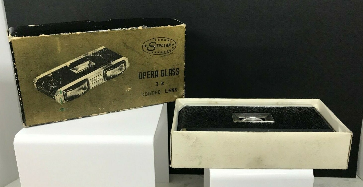 Vintage Stellar Opera Glasses 3X Coated Lens in Original Box – Model No. B-277
