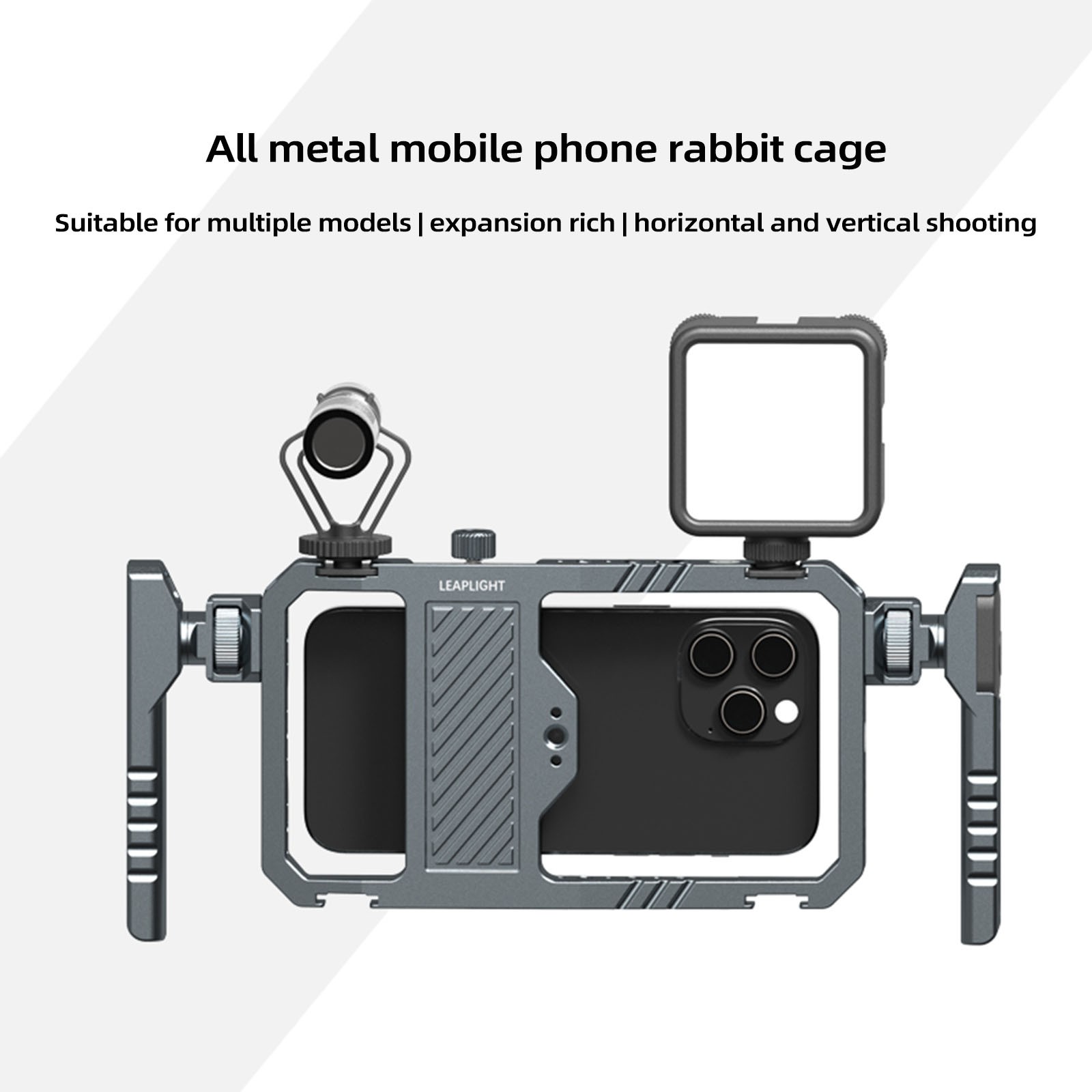 Universal Phone Cage,Video Rig Kit with Handles for iPhone 17 16 15 for Samsung