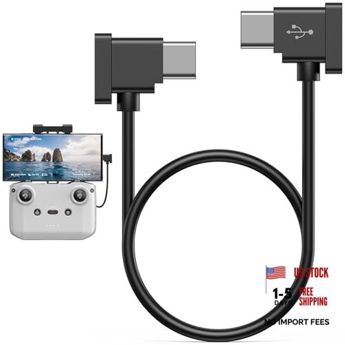 USB C to USB C Remote Controller Cable for DJI Mavic 3 Mini 2 Mini 3 TPE Black