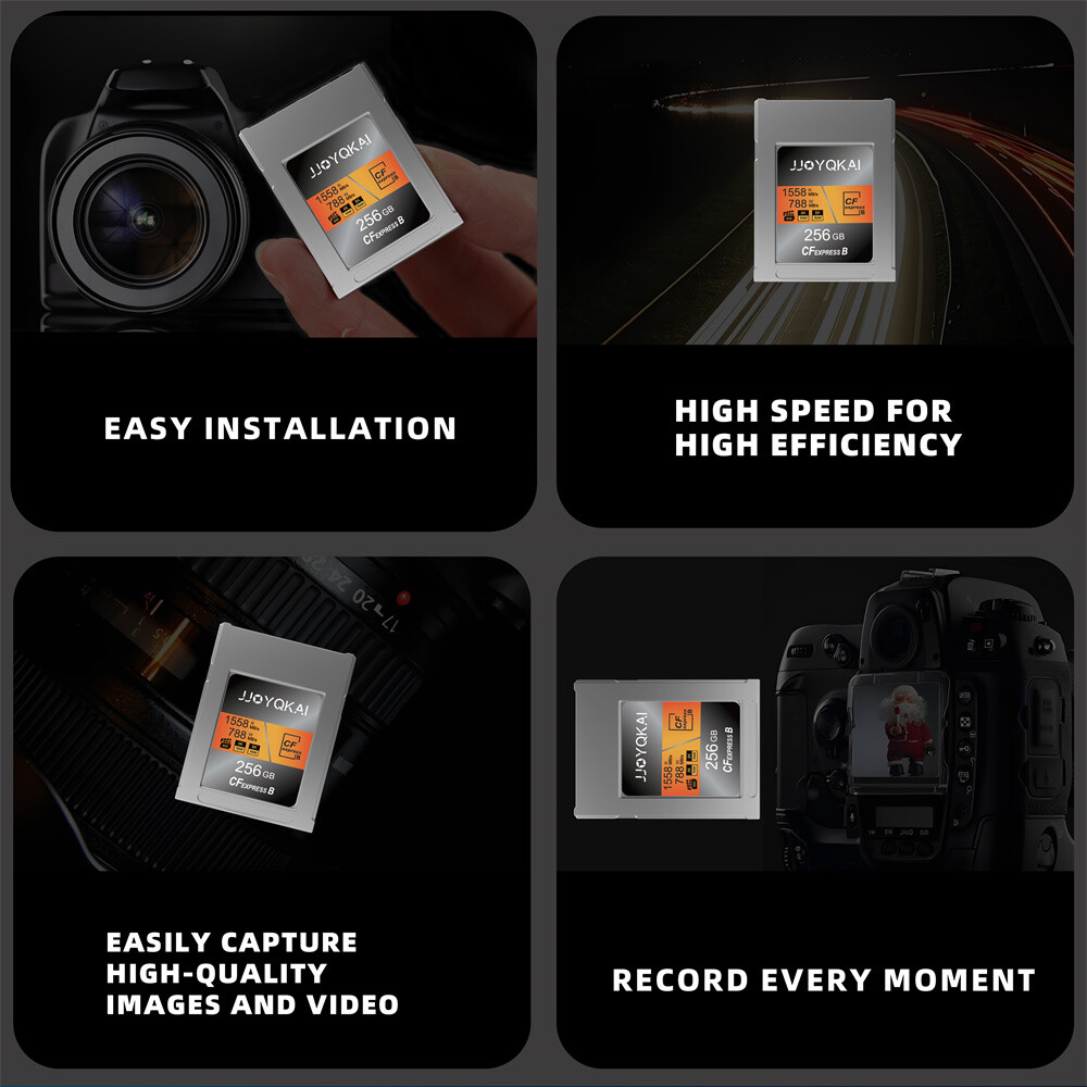 JJOYQKAI CFexpress Type B Memory Card 128GB 256GB 512GB 1TB 2TB For Canon Nikon