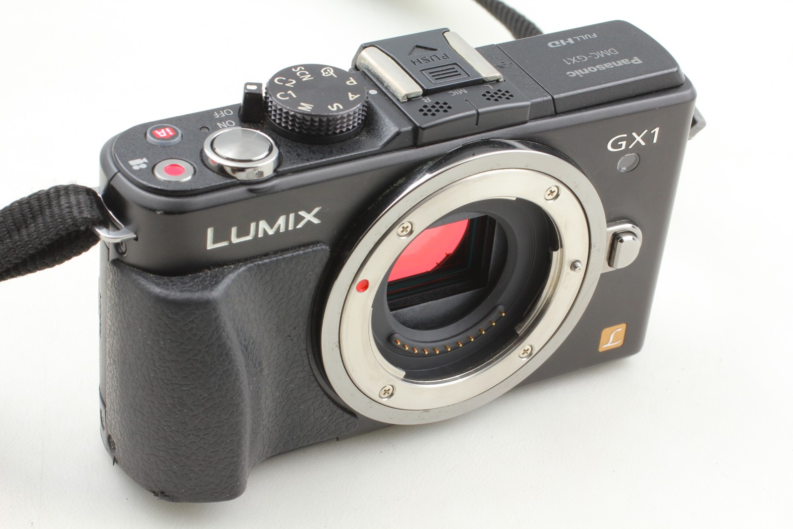 English OK [Exc+5] Panasonic LUMIX DMC GX1 Black 16.0 MP Digital Camera Body