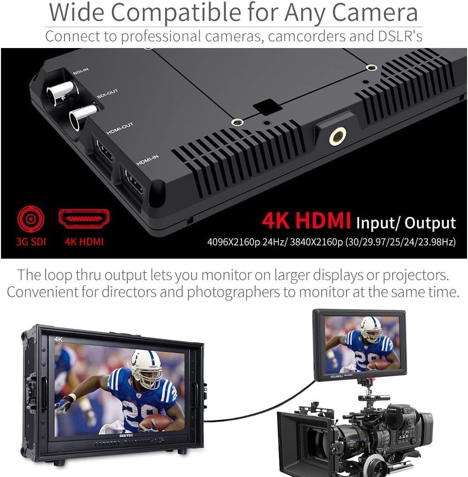 Feelworld FW279S 7 Inch 2200 nit Camera Field 4K Video Monitor + Extras