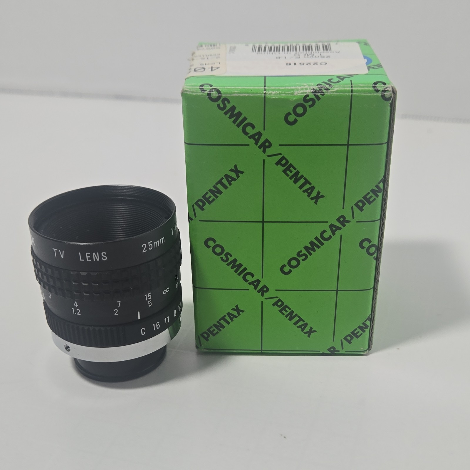 Pentax Cosmicar 25mm f/1.8 C-Mount Lens Machine Vision CCTV Made in Japan