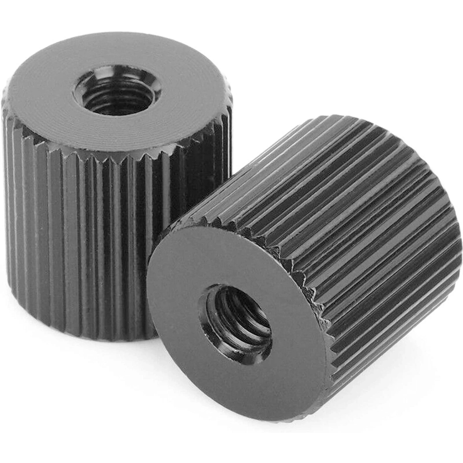 2Pcs Double Female Teeth 1/4”-20 Thread Hole Tripod Nut Barrel Connection Nut