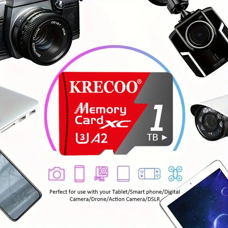 Micro SD Card 64GB 128GB 256GB 1TB Class 10 SDHC SDXC Phone Memory & Adapter lot